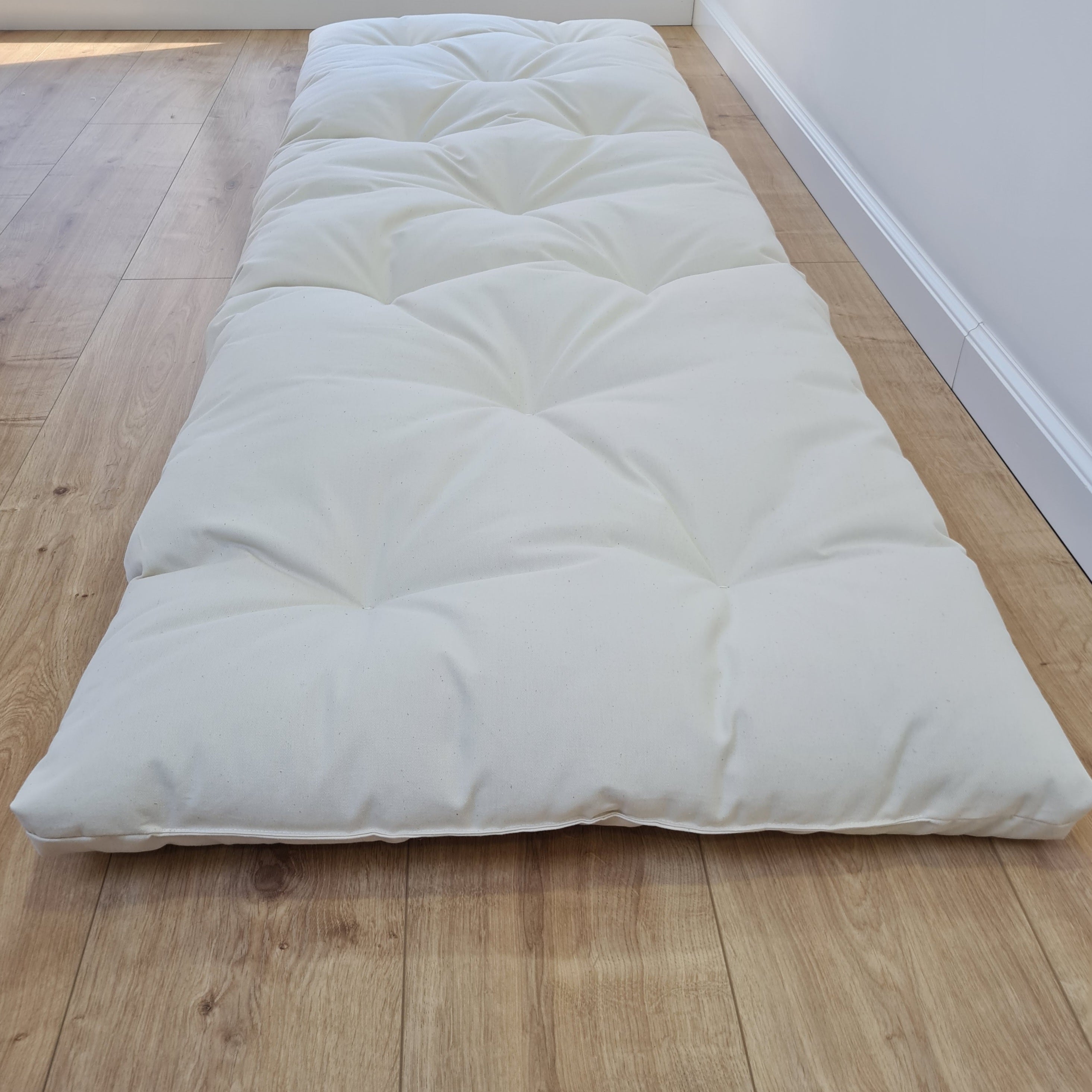HEMP Topper Shikibuton Mat 2” (5 cm) thick filled organic hemp fiber filler in natural non-dyed Cotton fabric Custom Size Hand made