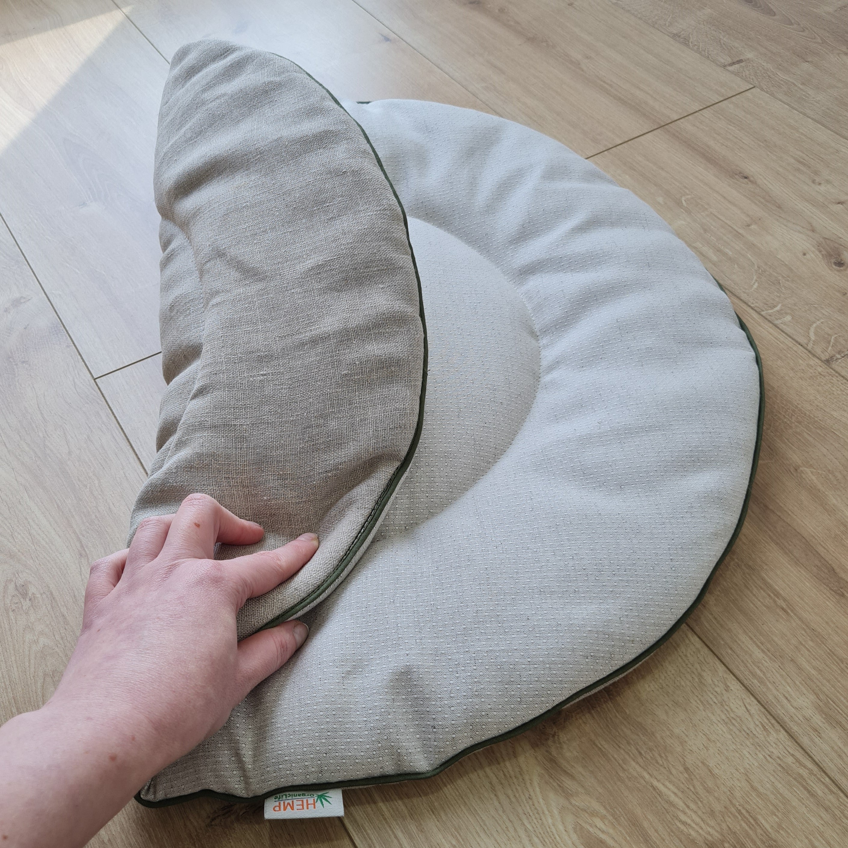 Round HEMP pet mat carpet filled HEMP Fiber rug /dog mat pad/ cat mat/organic dog mat pad/organic cat/ pet blanket