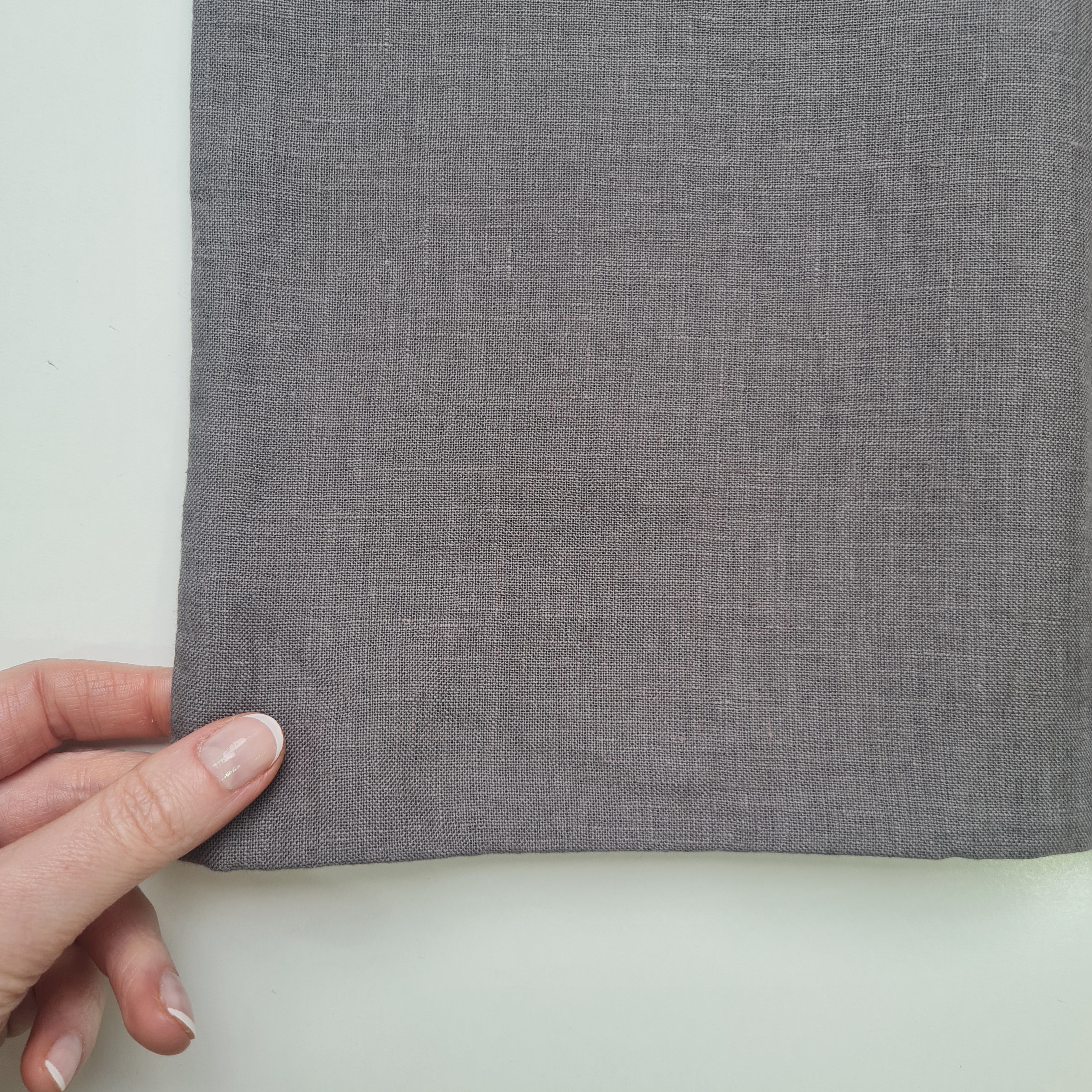 16" x 24" (40x60cm) graphite Linen Pillowcases Linen Washed Fabric