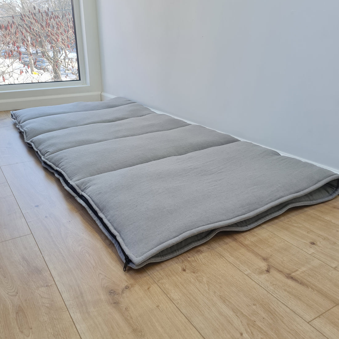 Thick HEMP Sleeping bag Ashen HEMP fabric filled organic Hemp fiber filling - Hemp sleep bag / blanket quilt, hand made