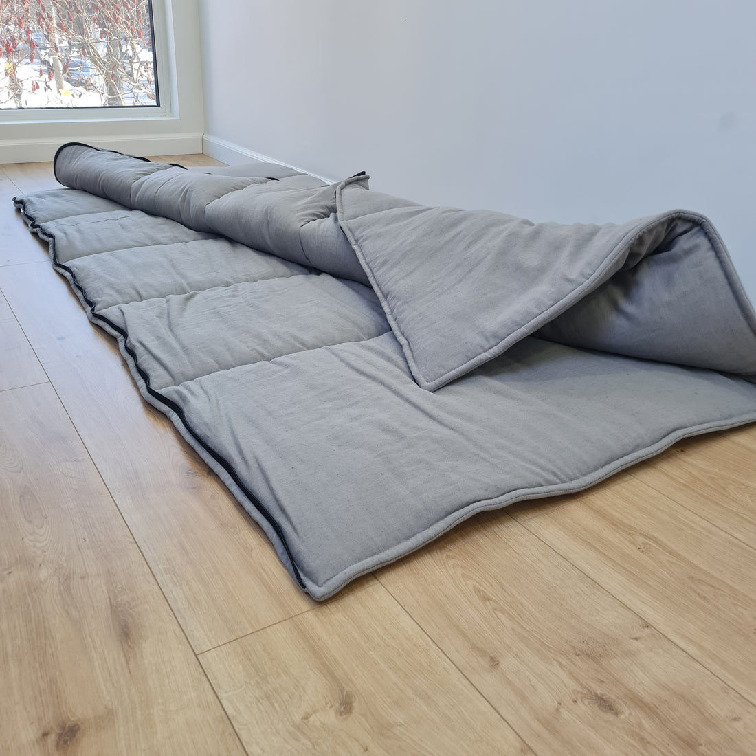 Thick HEMP Sleeping bag Ashen HEMP fabric filled organic Hemp fiber filling - Hemp sleep bag / blanket quilt, hand made