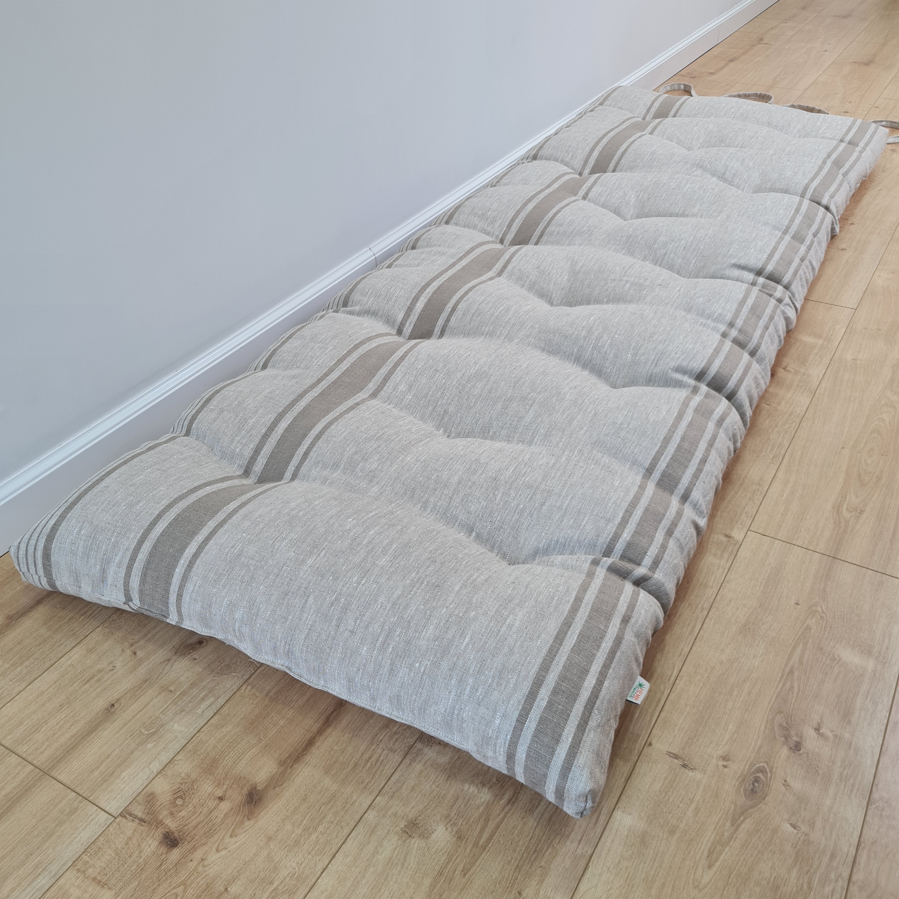 2" Hemp Linen Mattress Topper Mat - Slow Living Comfort Pure Linen & Hemp Fiber Filling  Hand made