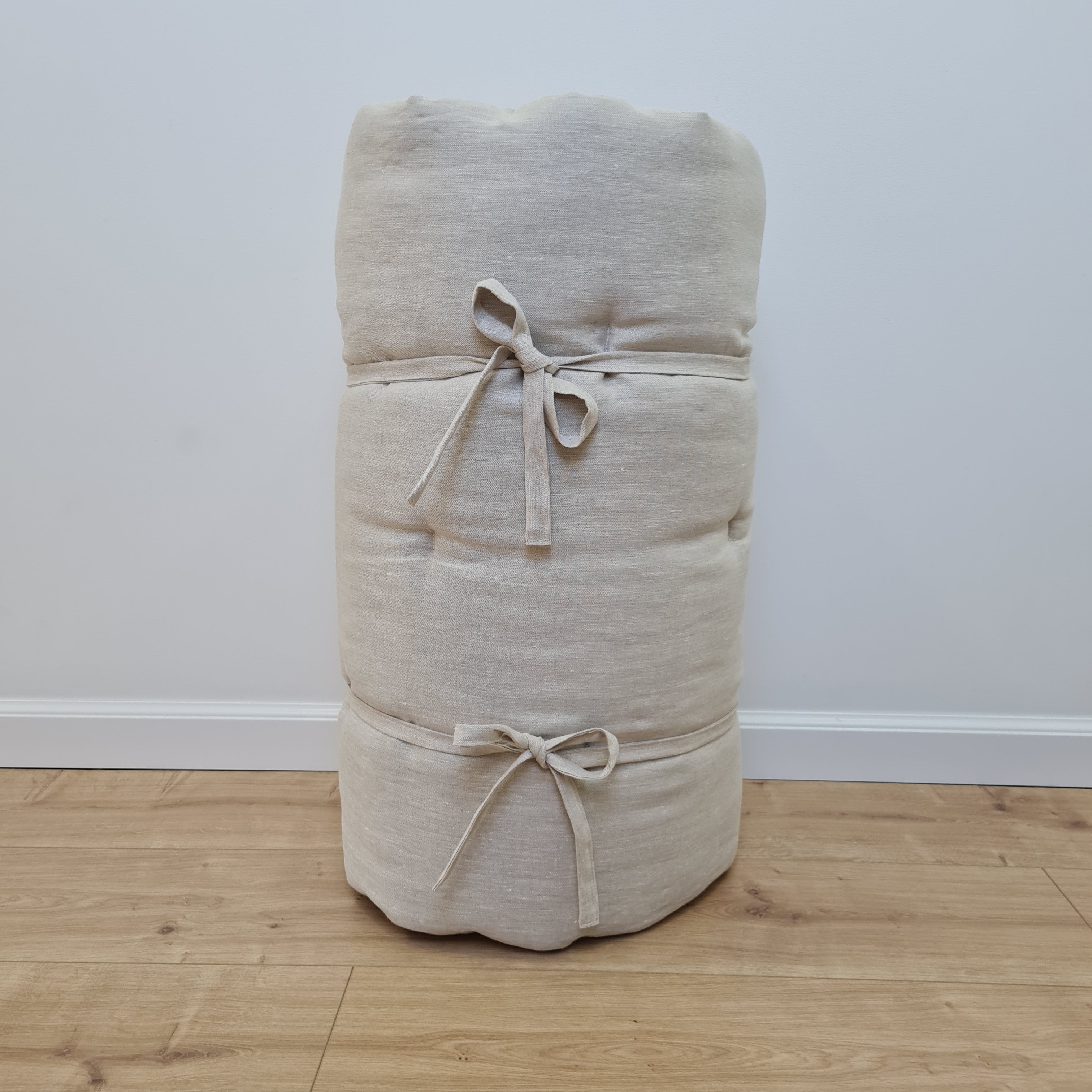 HEMP Linen Topper Protector  1.2” (3 cm) thick filled organic hemp fiber filler Shikibuton Mat in Linen fabric Custom Size Hand made