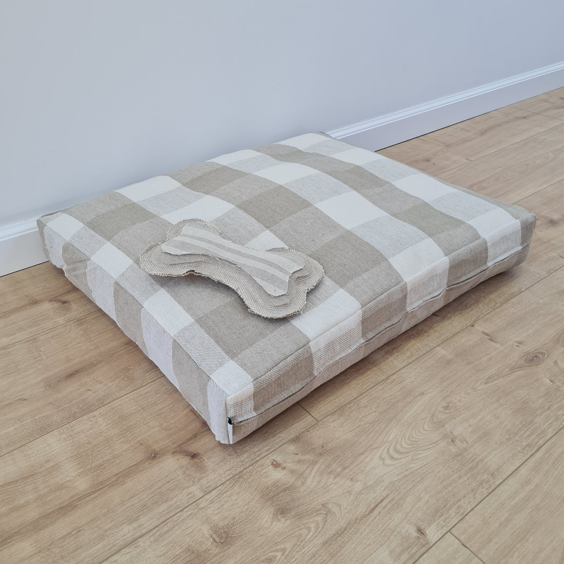 Natural Hemp Pet Mat Pad Cushion Removable Washable Hemp Cover Organic Hemp Fiber Filler in Natural non-dyed Linen Fabric