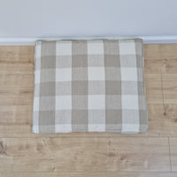 Natural Hemp Pet Mat Pad Cushion Removable Washable Hemp Cover Organic Hemp Fiber Filler in Natural non-dyed Linen Fabric