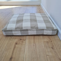 20"x24" (50x60 cm) Natural Hemp Pet Mat Pad Cushion Removable Washable Hemp Cover Organic Hemp Fiber Filler in Natural non-dyed Linen Fabric