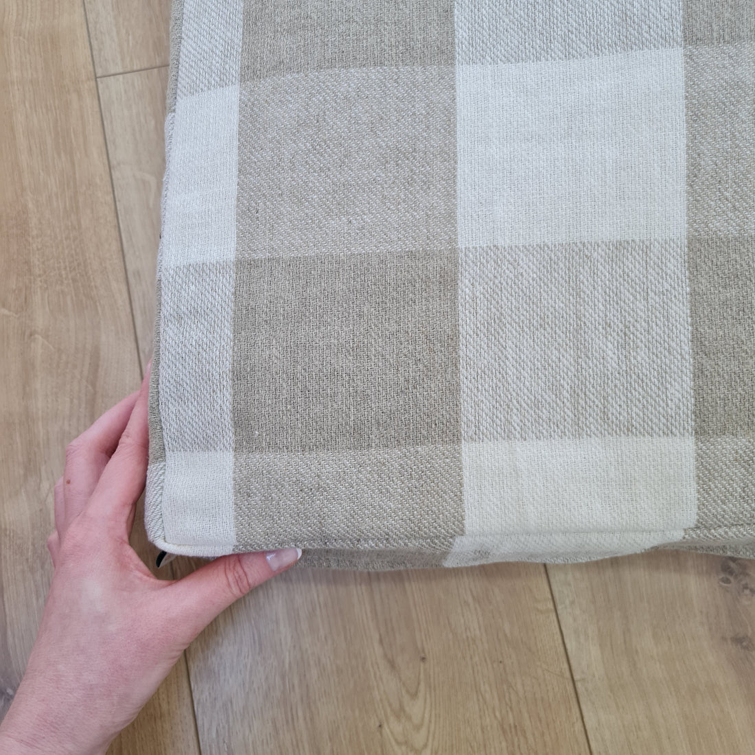 Natural Hemp Pet Mat Pad Cushion Removable Washable Hemp Cover Organic Hemp Fiber Filler in Natural non-dyed Linen Fabric