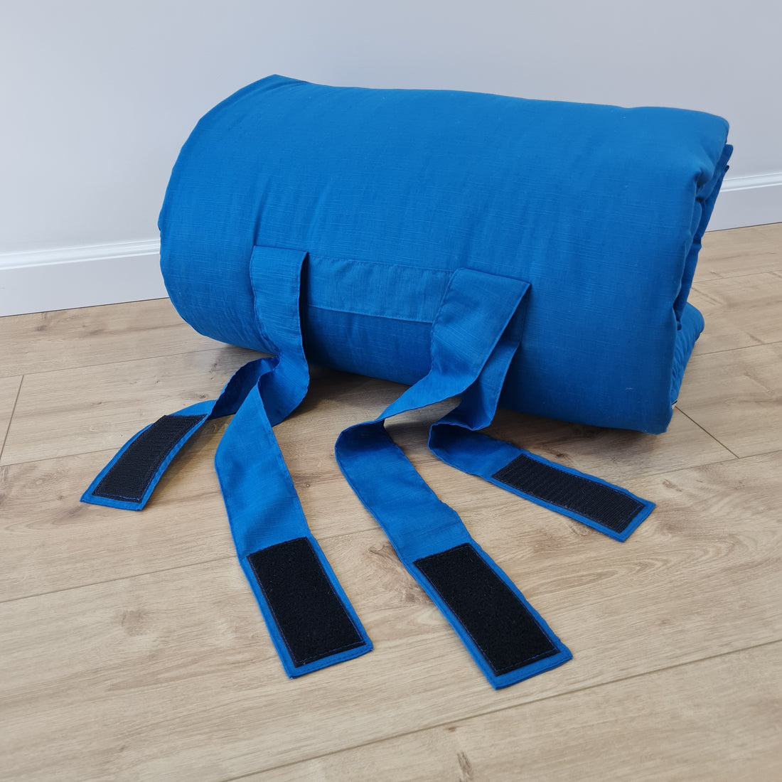 Kindergarten Hemp Linen Sleeping Bag with Pillow School Nap Mat Kids Organic Hemp Fiber Filling in blue Linen Fabric, Custom made