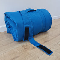 Kindergarten Hemp Linen Sleeping Bag with Pillow School Nap Mat Kids Organic Hemp Fiber Filling in blue Linen Fabric, Custom made