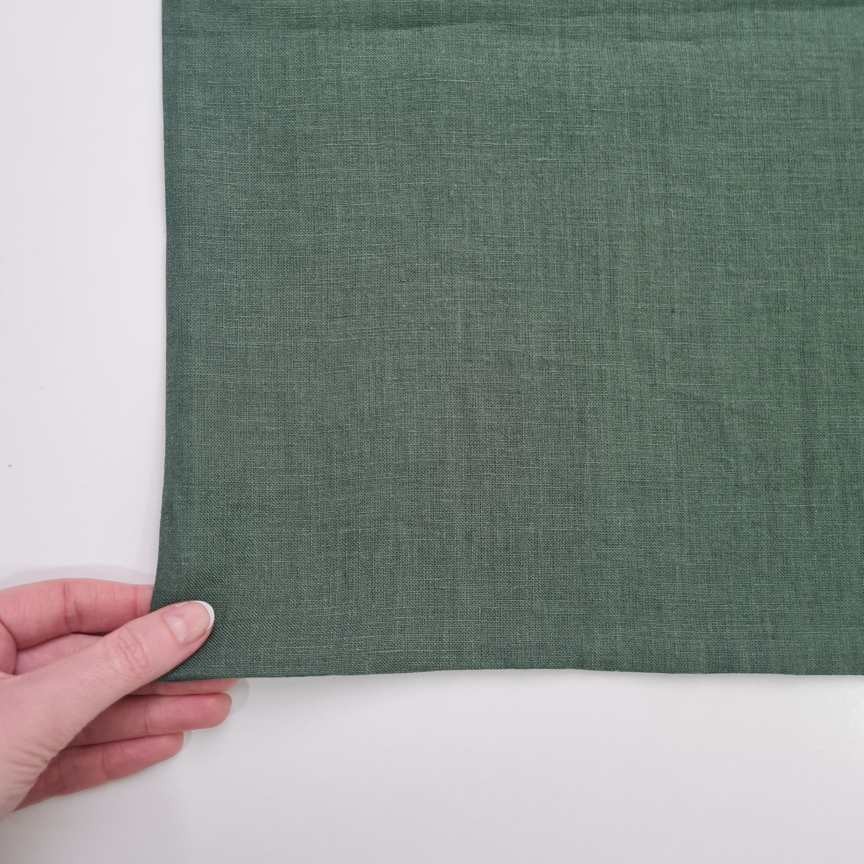 16" x 24" (40x60cm) dark green Linen Pillowcases Washed Fabric