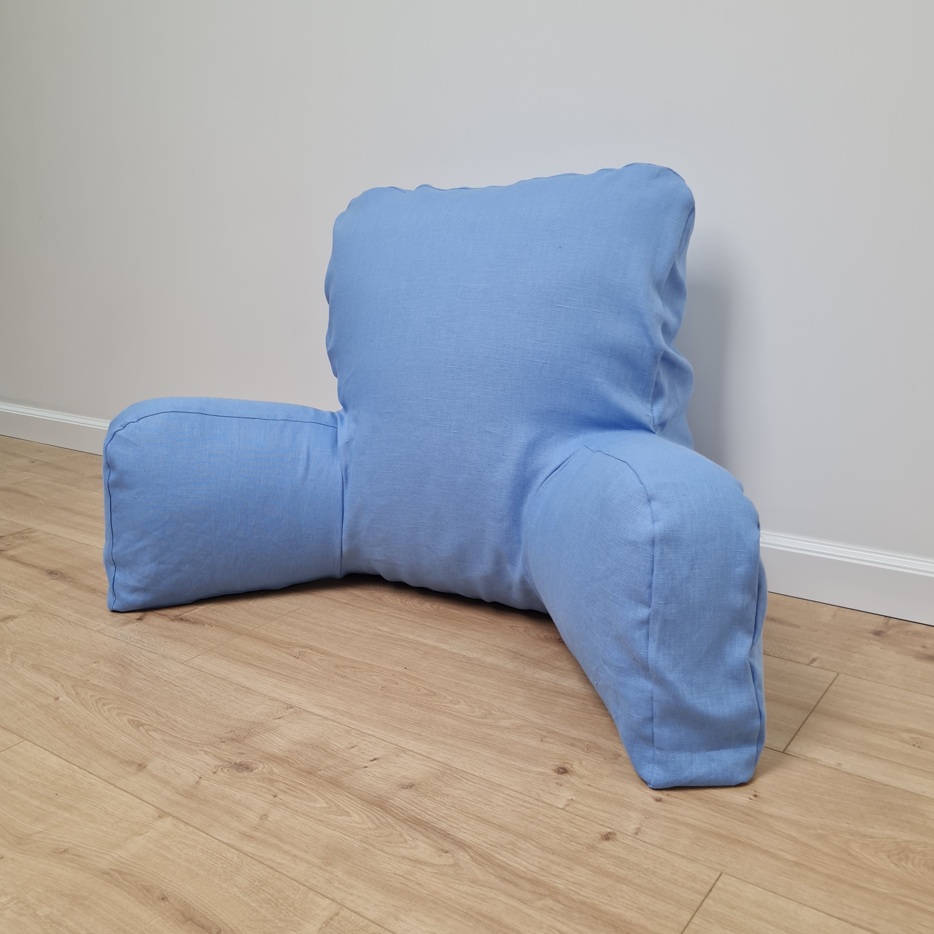 Hemp back cushion filled organic hemp fiber filling with natural linen removable zippered cover