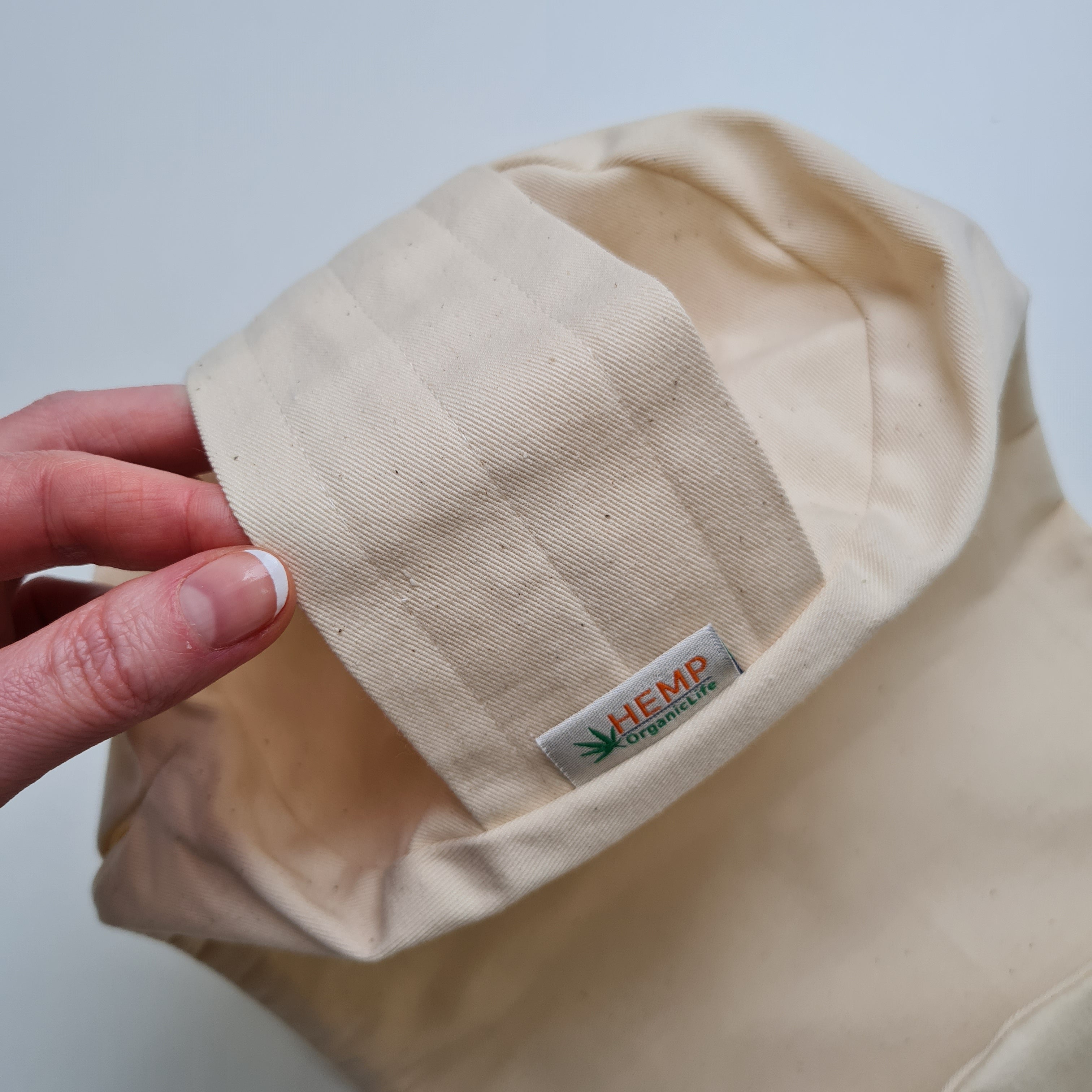 Cover for round Meditation Bolster cushion with handle Natural Cotton fabric WITHOUT Filler