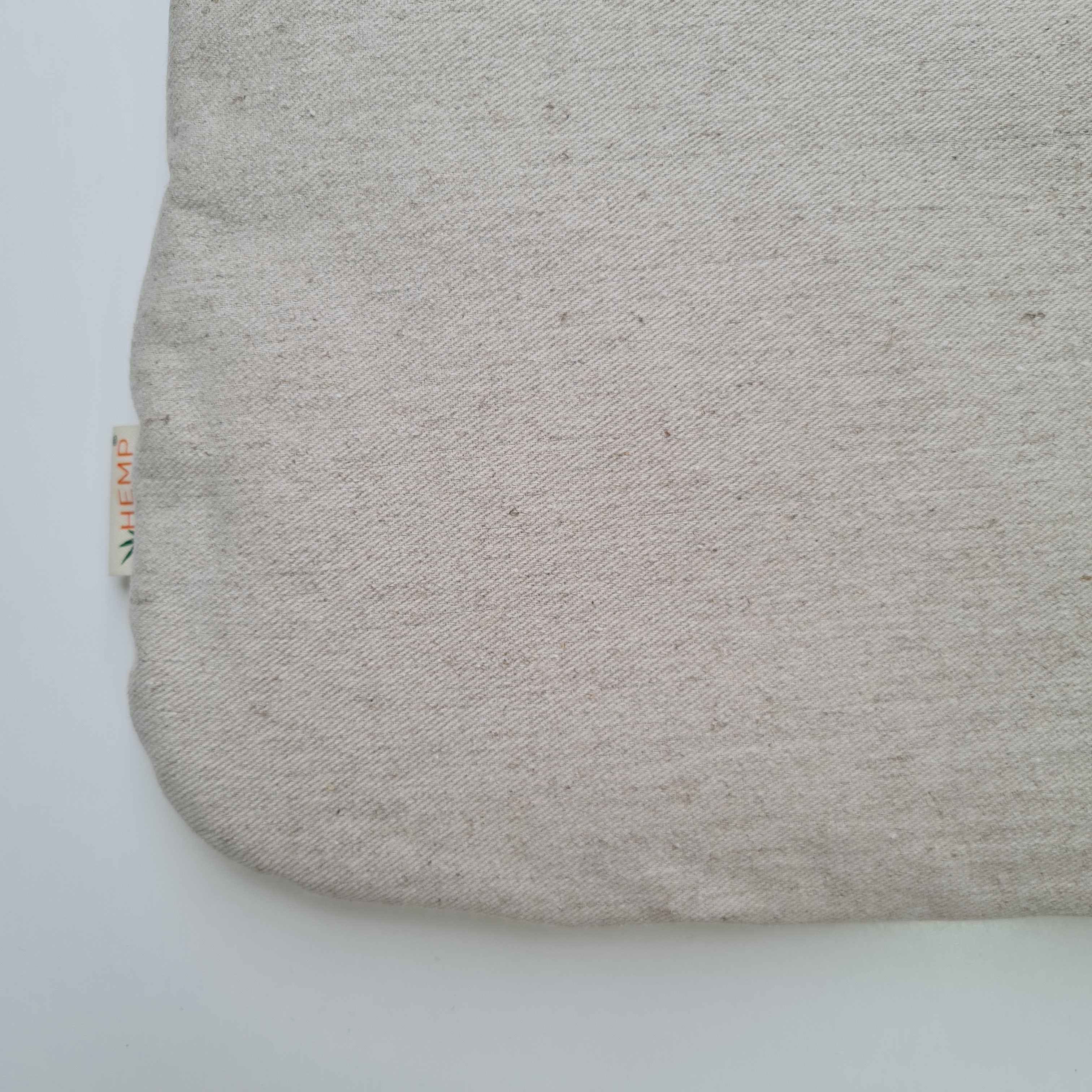 Hemp Linen seat cushion for chair with ties filled organic hemp fiber in natural linen fabric