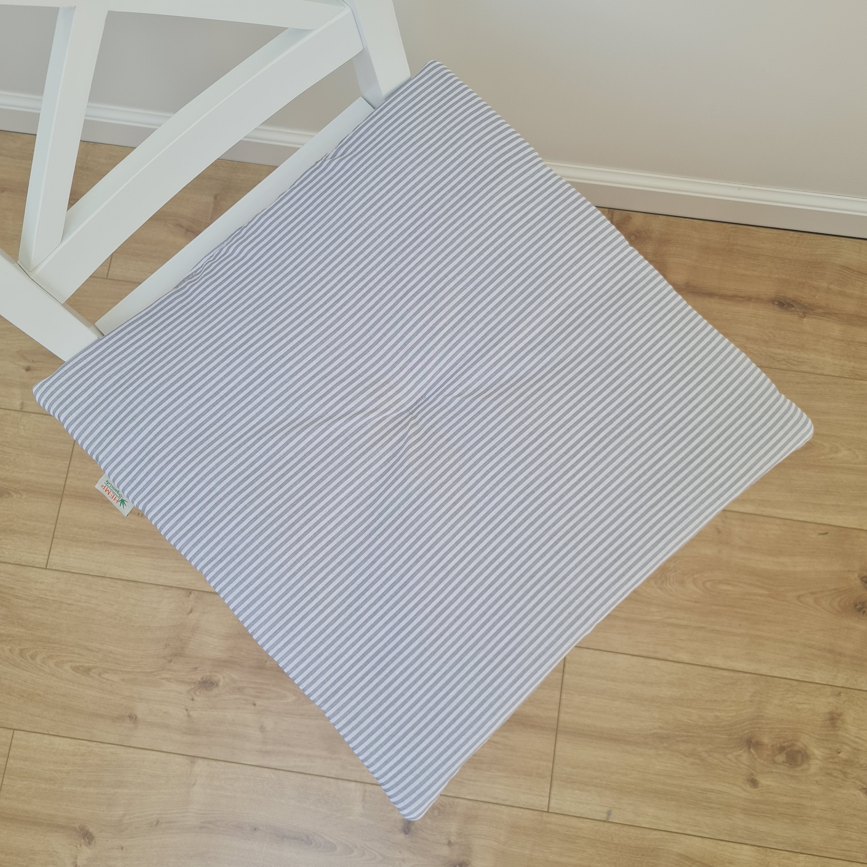 Hemp cotton seat Cushion for chair without ties filled organic hemp fiber in natural cotton fabric Chair Cushion Pillow seat