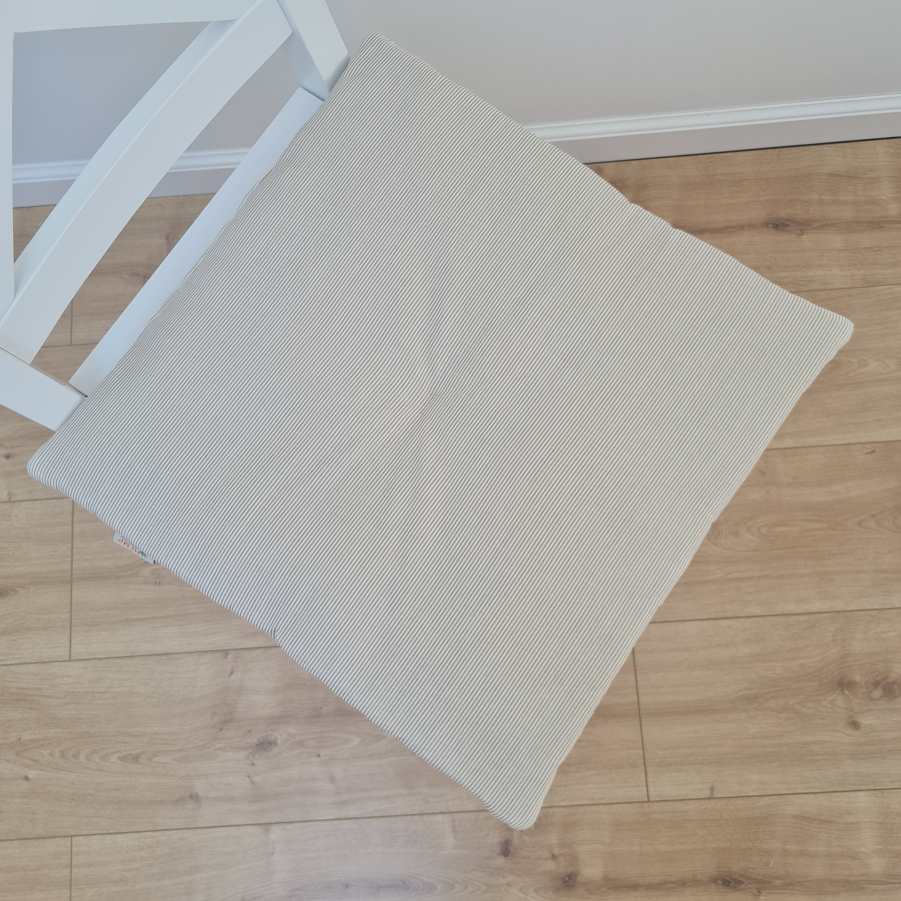 Hemp cotton seat Cushion for chair without ties filled organic hemp fiber in natural cotton fabric Chair Cushion Pillow seat