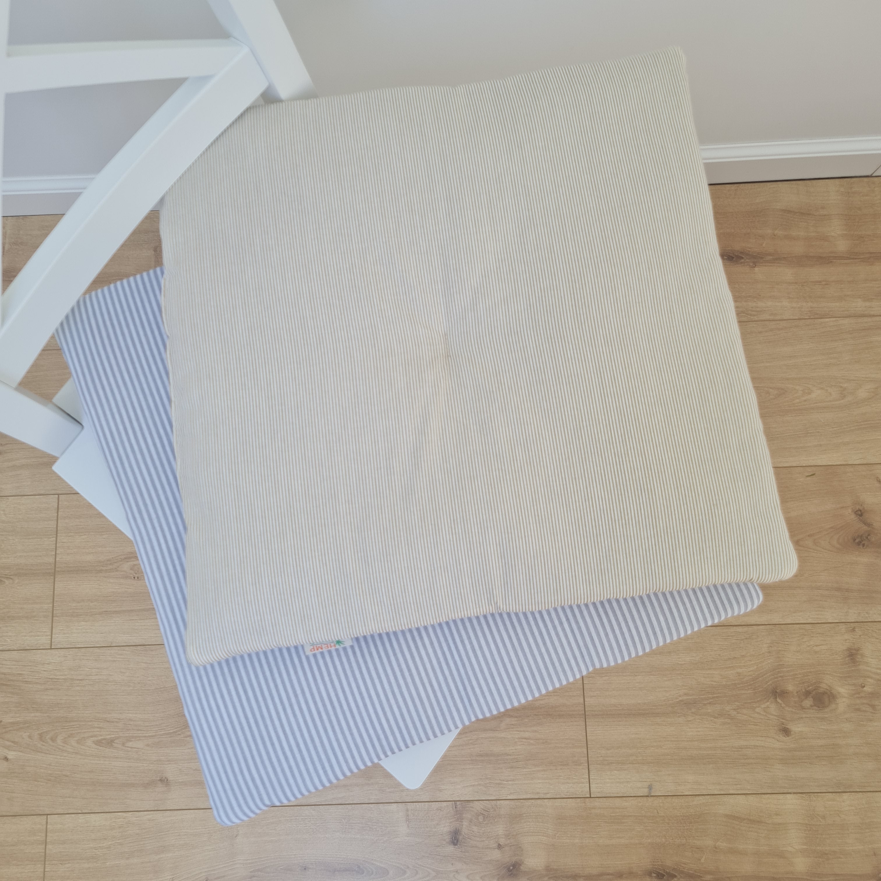 Hemp cotton seat Cushion for chair without ties filled organic hemp fiber in natural cotton fabric Chair Cushion Pillow seat