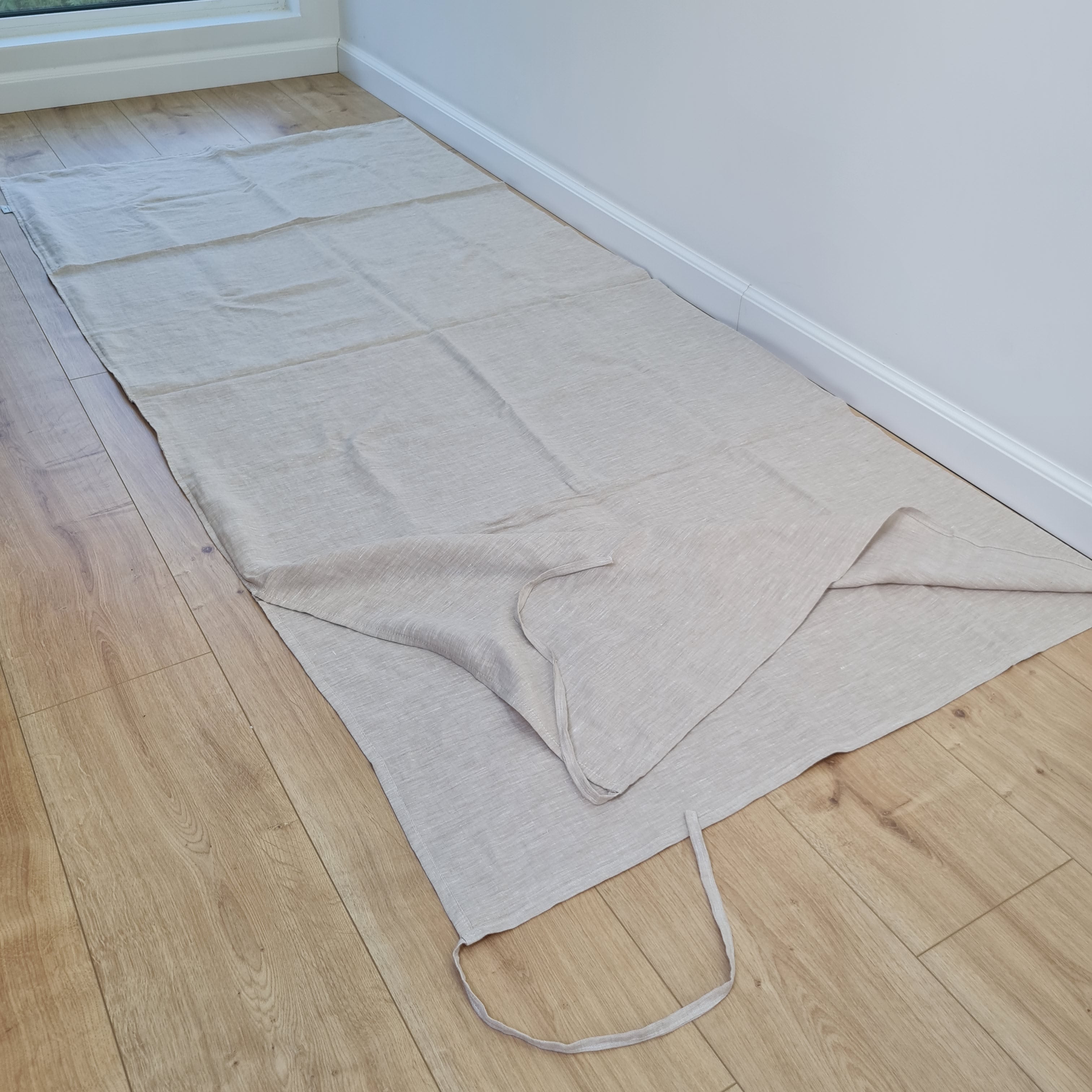 31"Wx75"L(80x190cm) Linen Single Sleeping Bag Liner in non-dyed linen fabric without PillowInsert