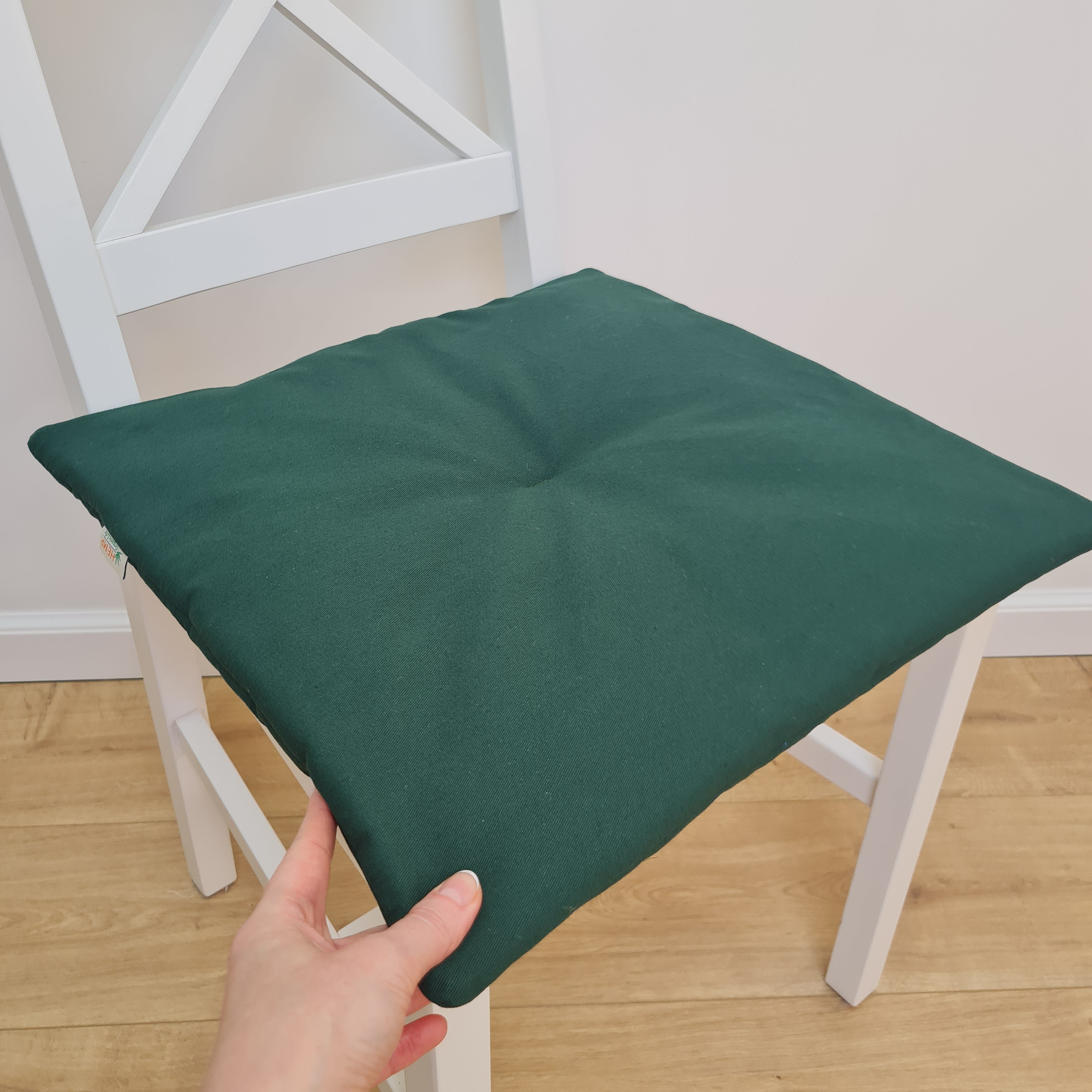 Hemp cotton seat Cushion for chair without ties filled organic hemp fiber in natural cotton fabric Chair Cushion Pillow seat