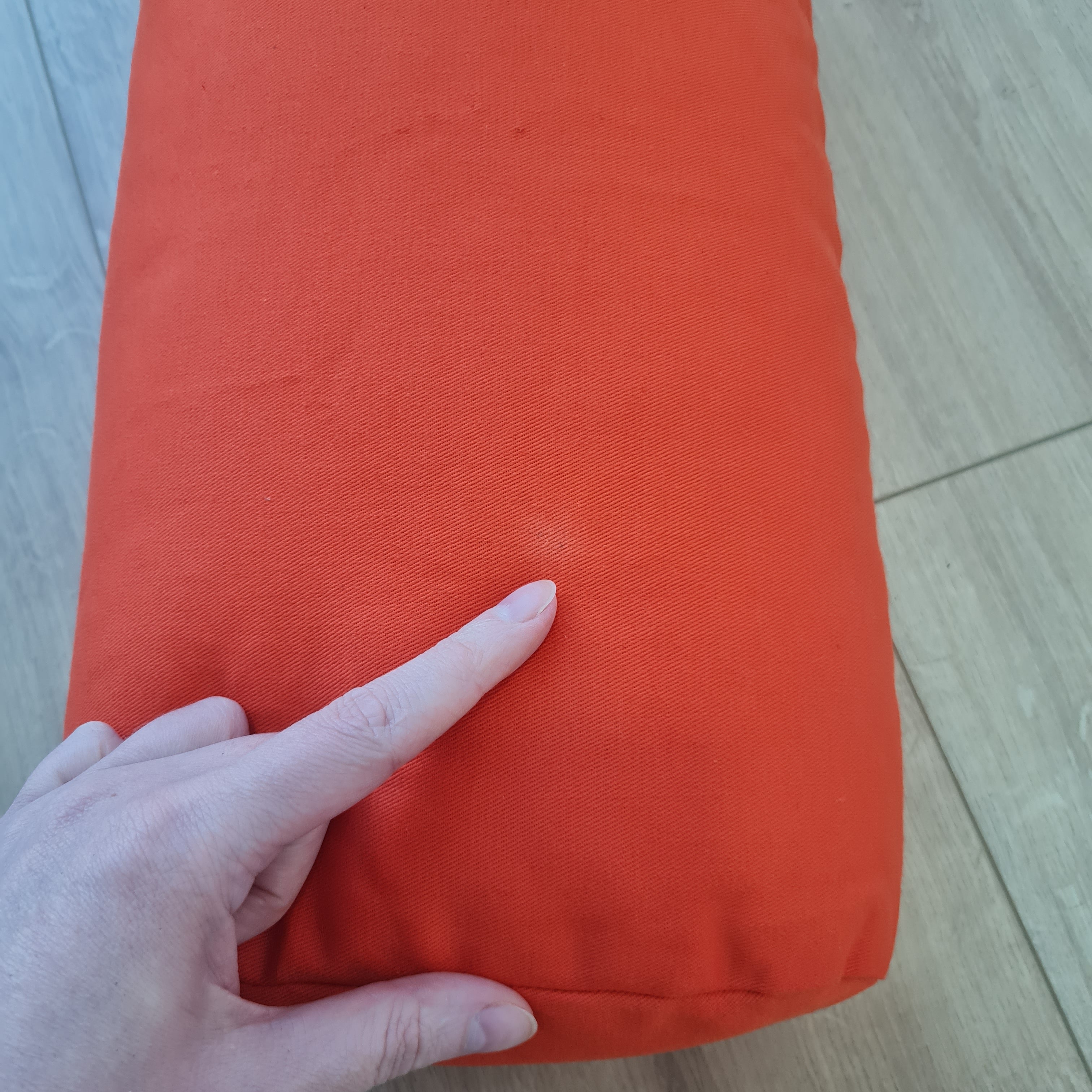 Orange Cotton Bolster filled organic Buckwheat hulls yoga pillow Meditation pillow natural cotton fabric
