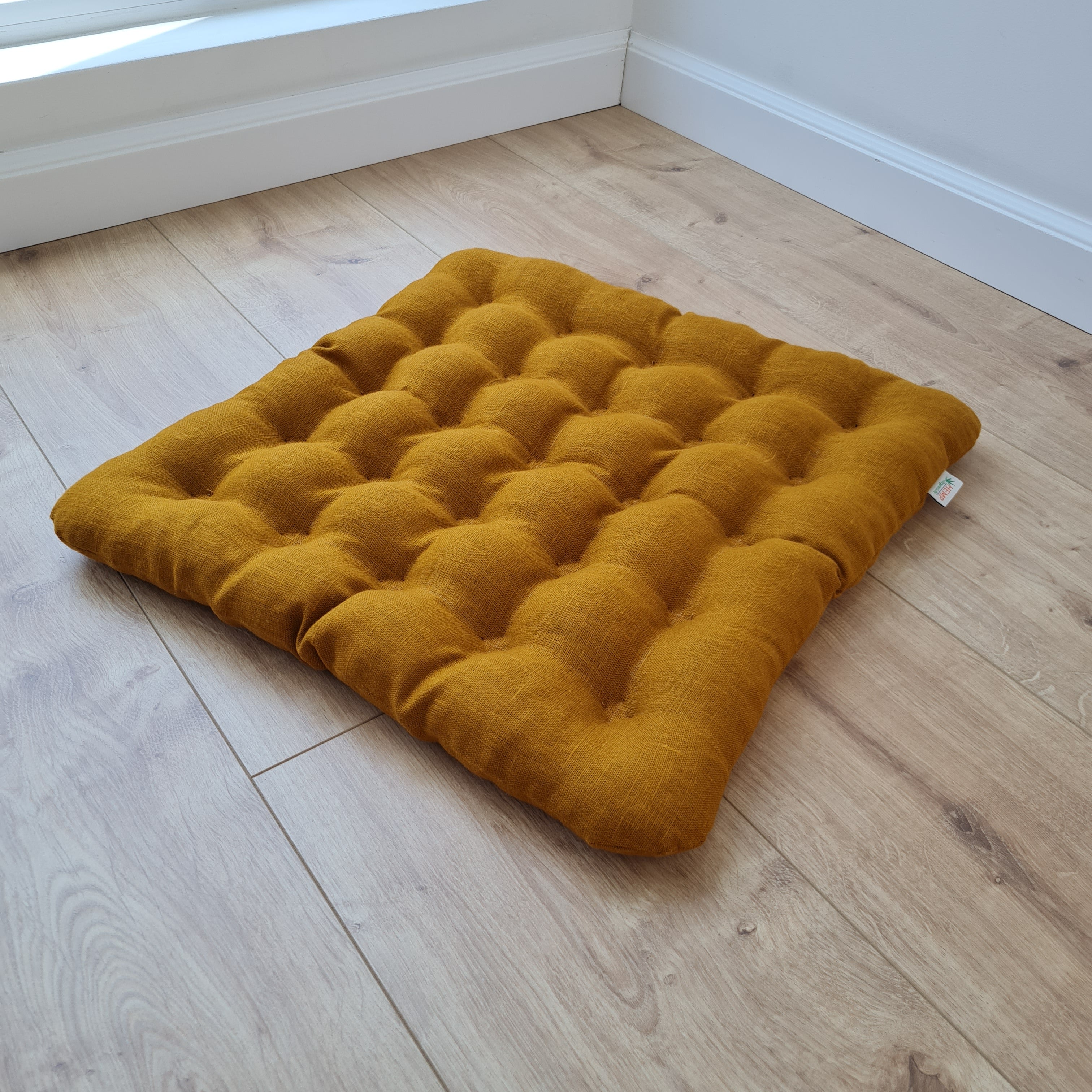 Linen Buckwheat floor cushion Zabuton Organic pillow buckwheat hulls / pillow seat/Meditation Yoga /Natural
