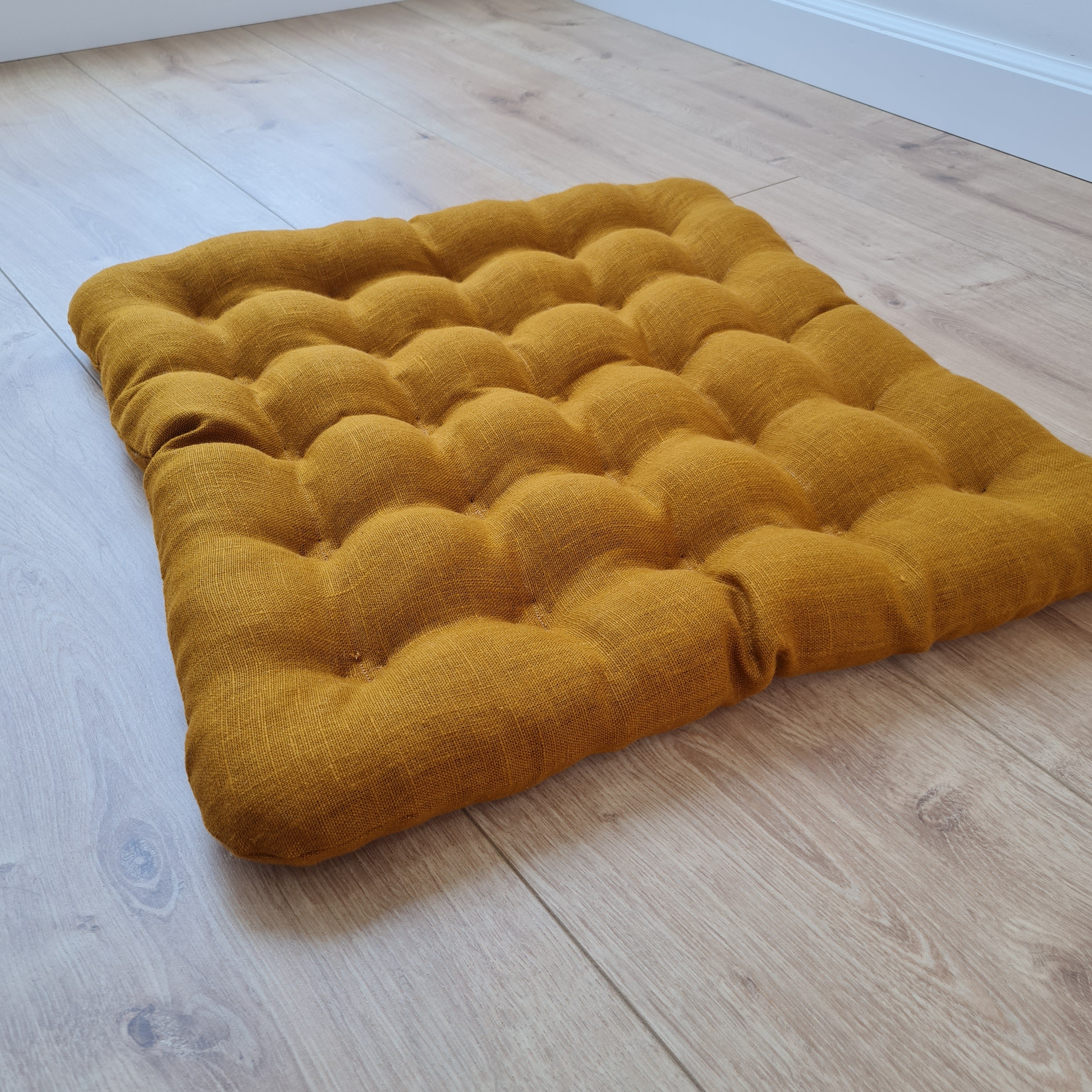 Linen Buckwheat floor cushion Zabuton Organic pillow buckwheat hulls / pillow seat/Meditation Yoga /Natural