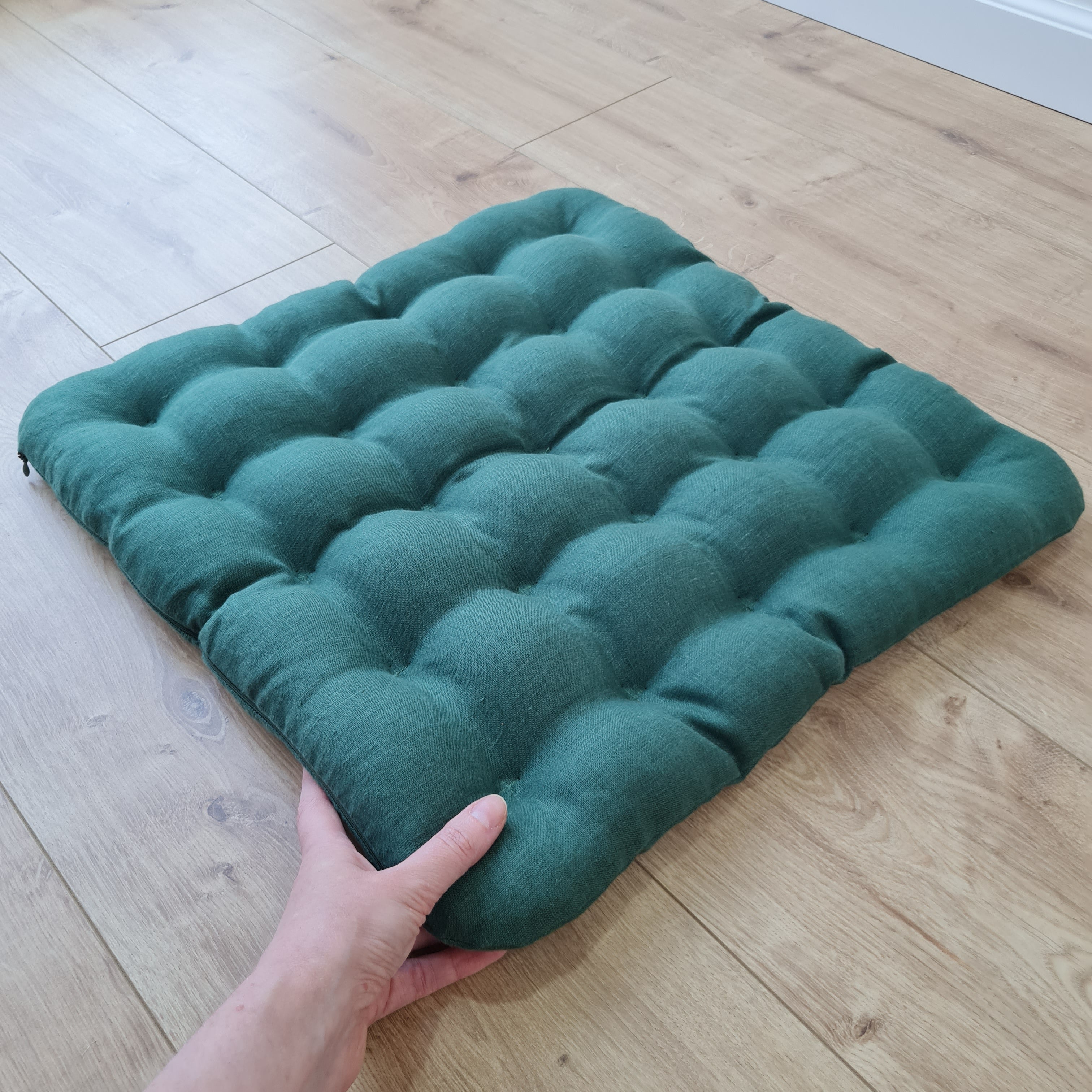 Linen Buckwheat floor cushion Zabuton Organic pillow buckwheat hulls / pillow seat/Meditation Yoga /Natural