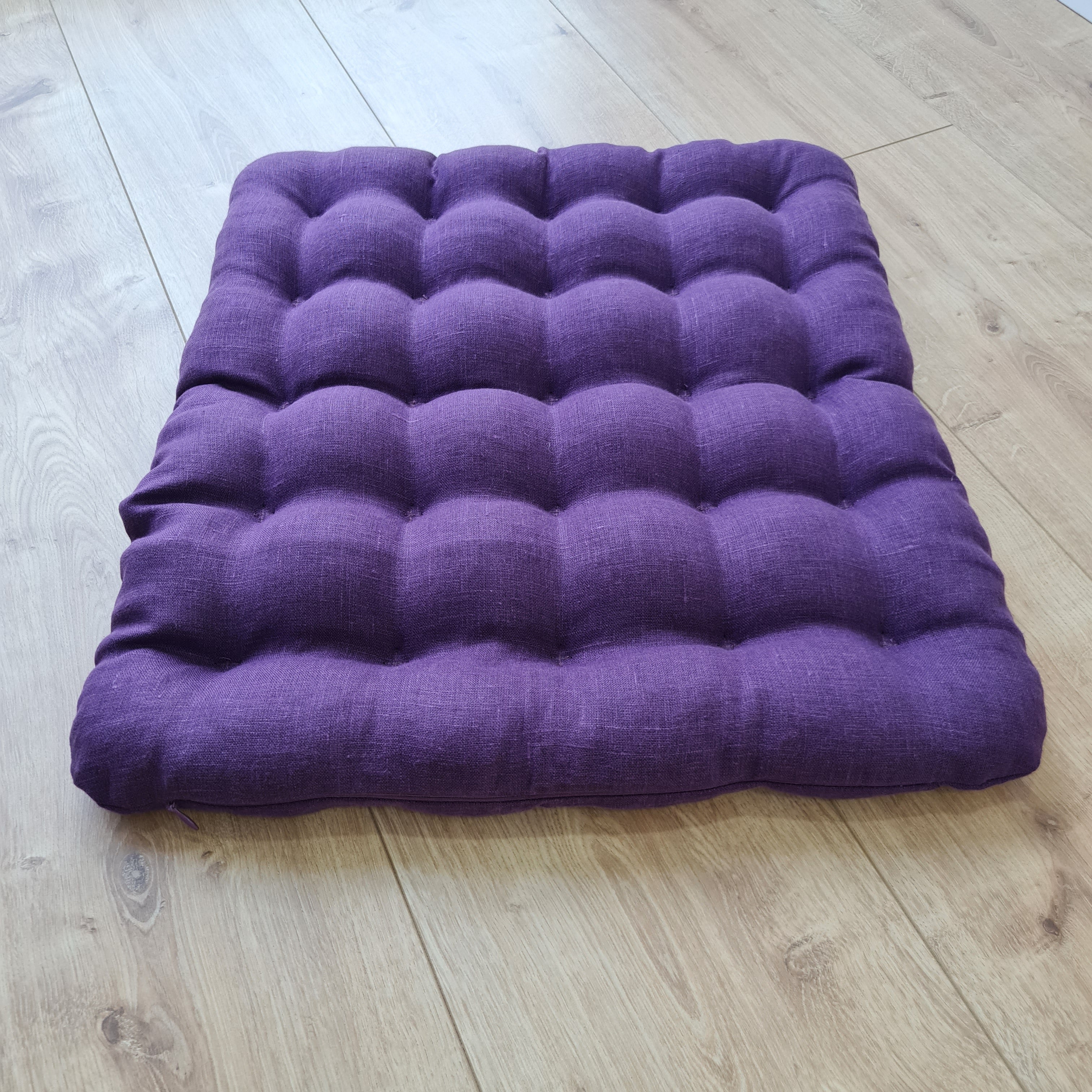 Linen Buckwheat floor cushion Zabuton Organic pillow buckwheat hulls / pillow seat/Meditation Yoga /Natural