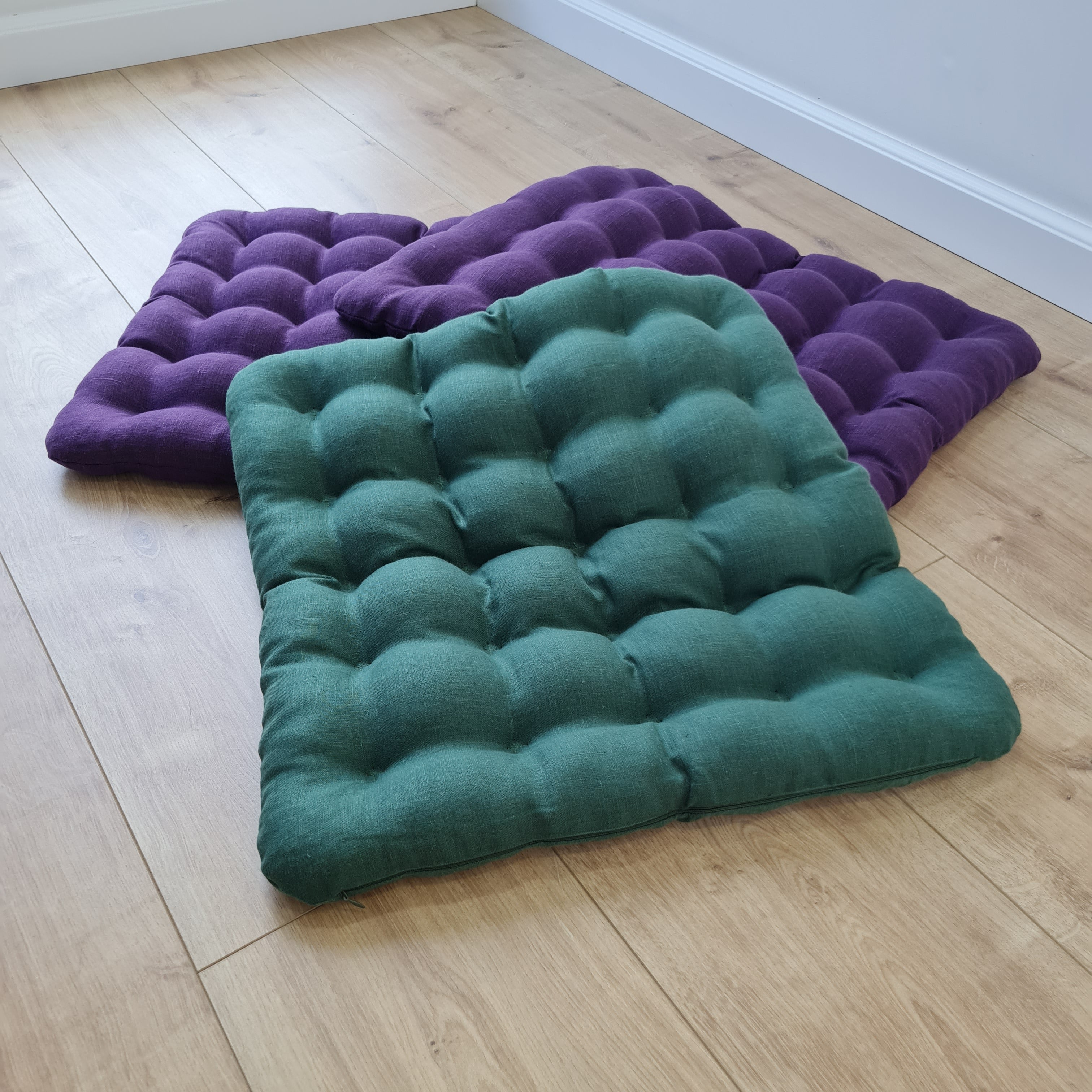 Linen Buckwheat floor cushion Zabuton Organic pillow buckwheat hulls / pillow seat/Meditation Yoga /Natural
