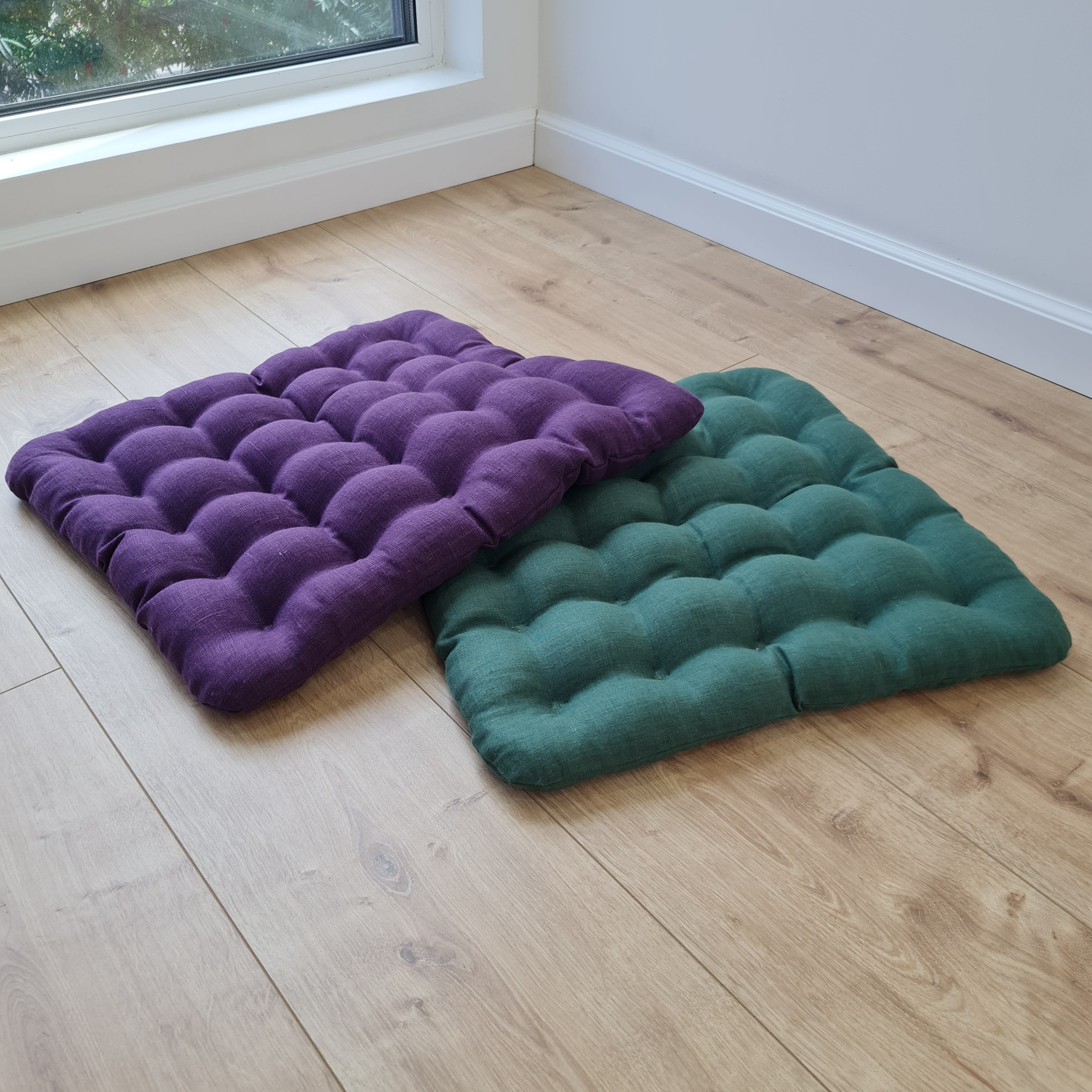 Linen Buckwheat floor cushion Zabuton Organic pillow buckwheat hulls / pillow seat/Meditation Yoga /Natural