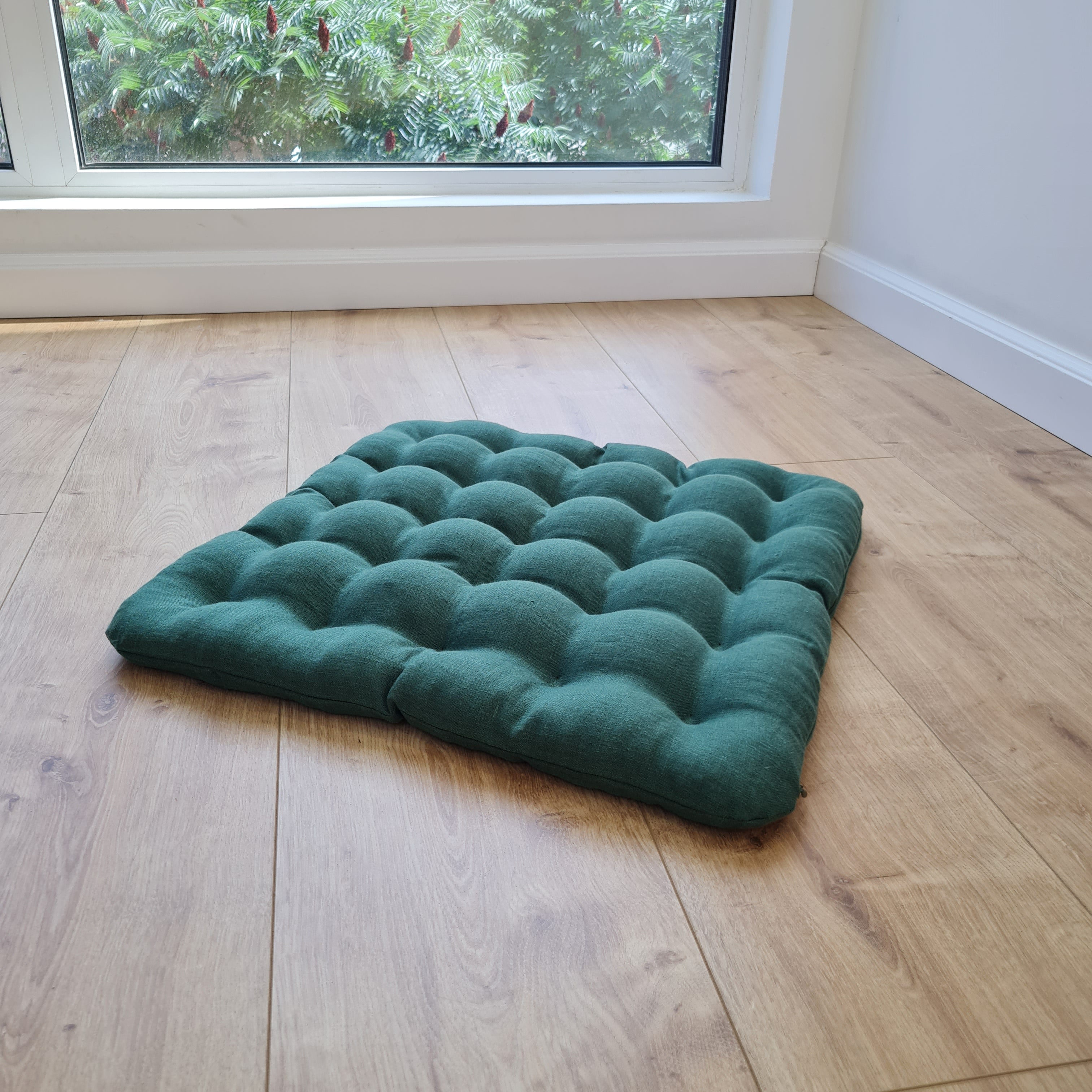 Linen Buckwheat floor cushion Zabuton Organic pillow buckwheat hulls / pillow seat/Meditation Yoga /Natural