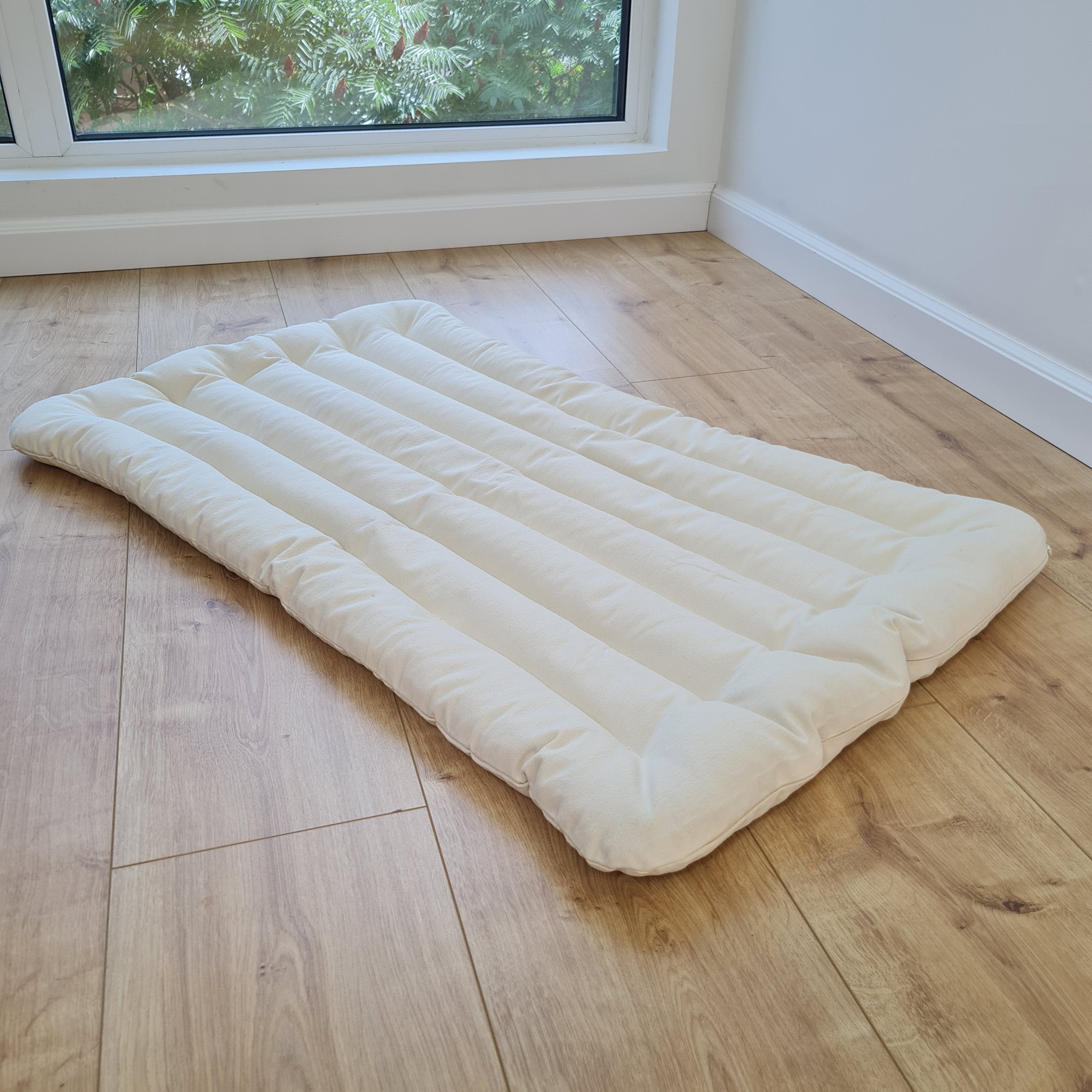 20"x33.5" (50x85 cm) Linen Mat filled Buckwheat hulls in non-dyed cotton fabric Floor Cushion /Meditation pillow for Yoga studio/ Zabuton