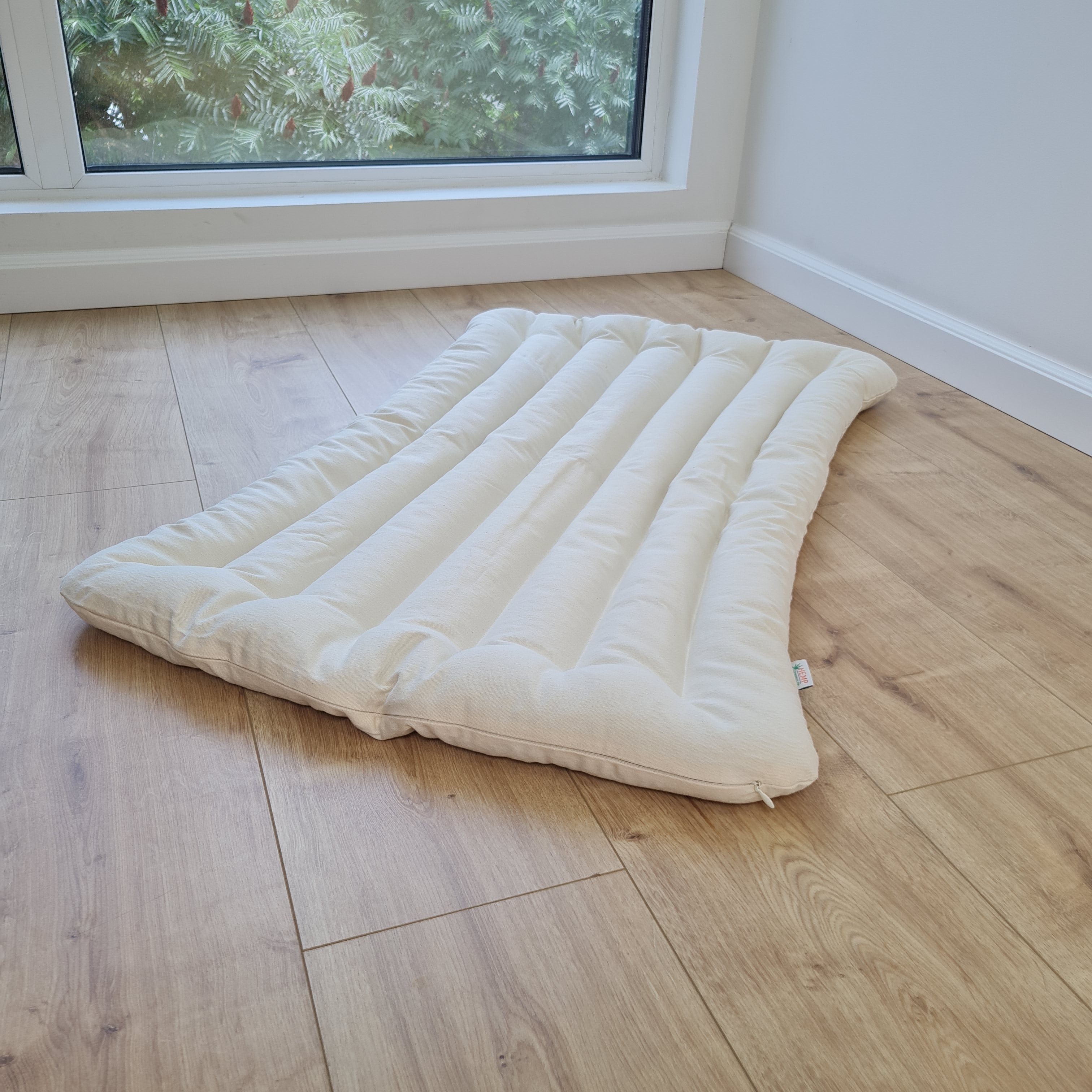 20"x33.5" (50x85 cm) Linen Mat filled Buckwheat hulls in non-dyed cotton fabric Floor Cushion /Meditation pillow for Yoga studio/ Zabuton
