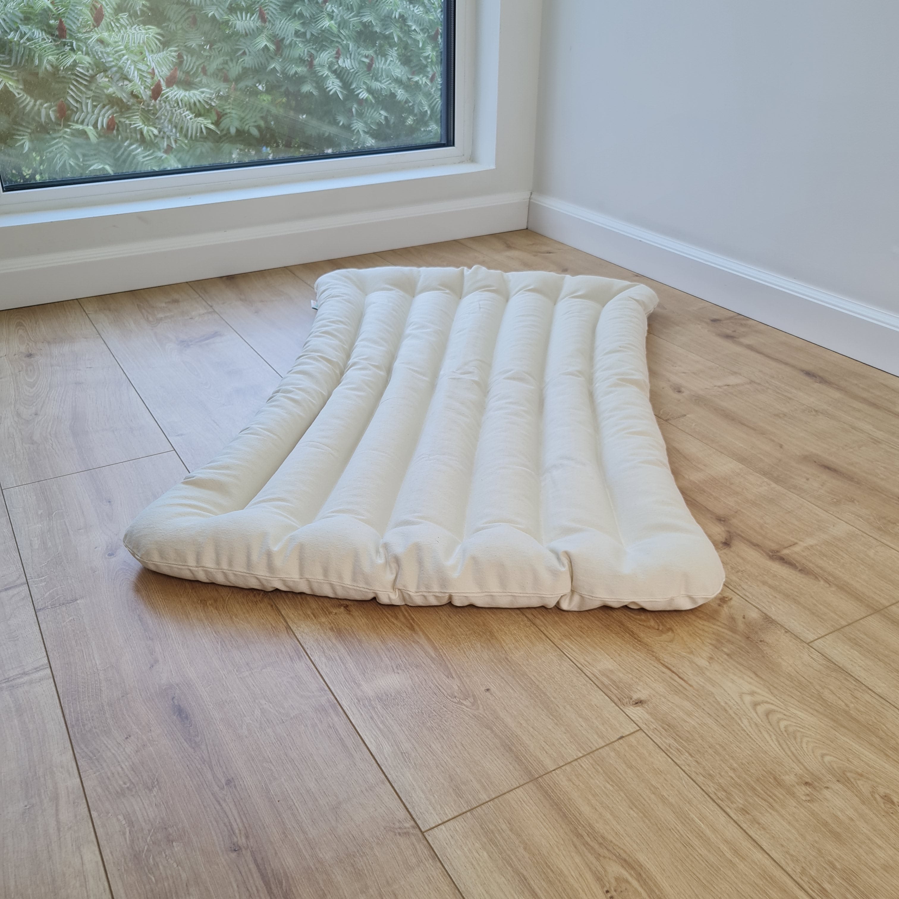 20"x33.5" (50x85 cm) Linen Mat filled Buckwheat hulls in non-dyed cotton fabric Floor Cushion /Meditation pillow for Yoga studio/ Zabuton
