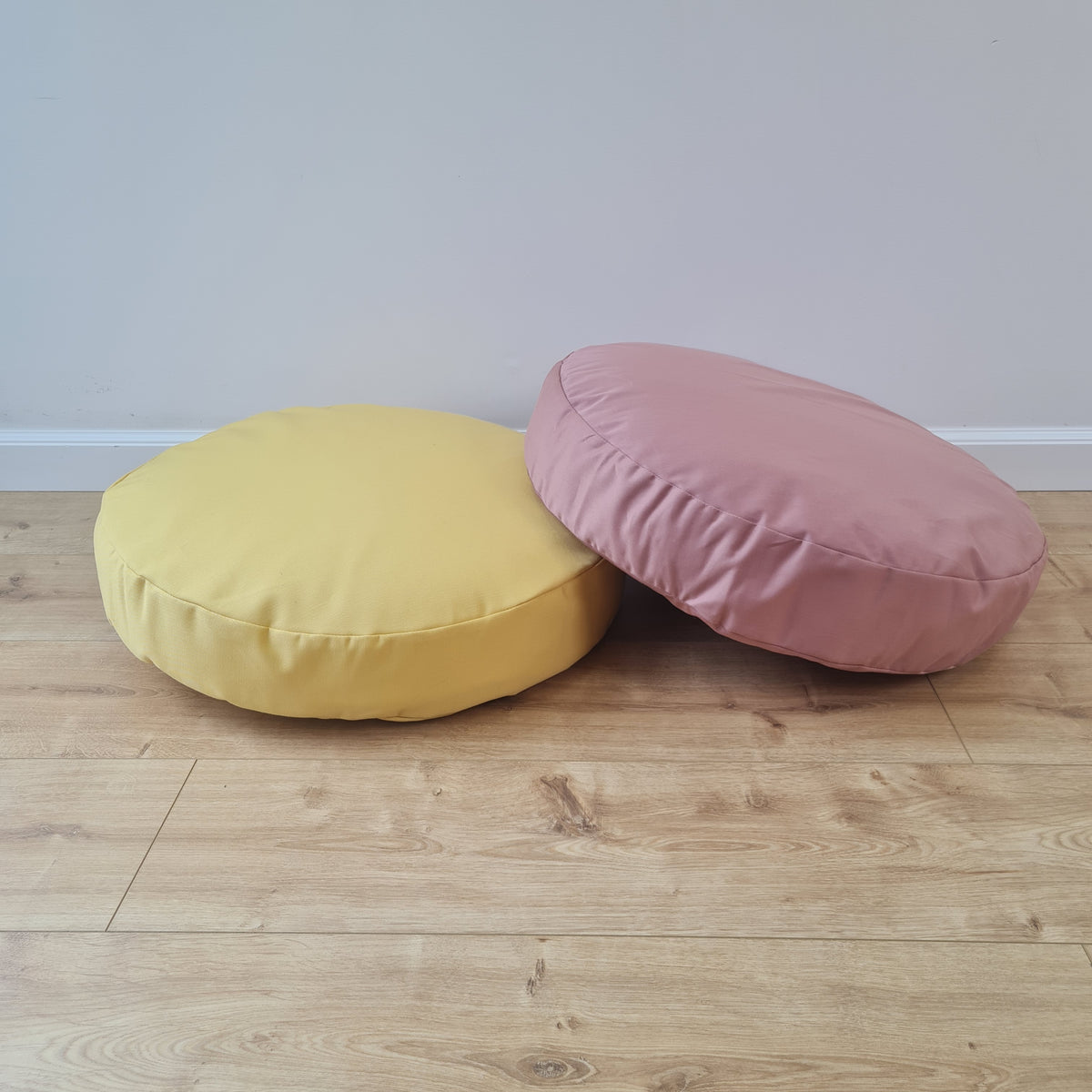 Round Hemp cotton cushion with removable cover Hemp fiber filling in cotton fabric with cotton cover Floor cushion custom made size