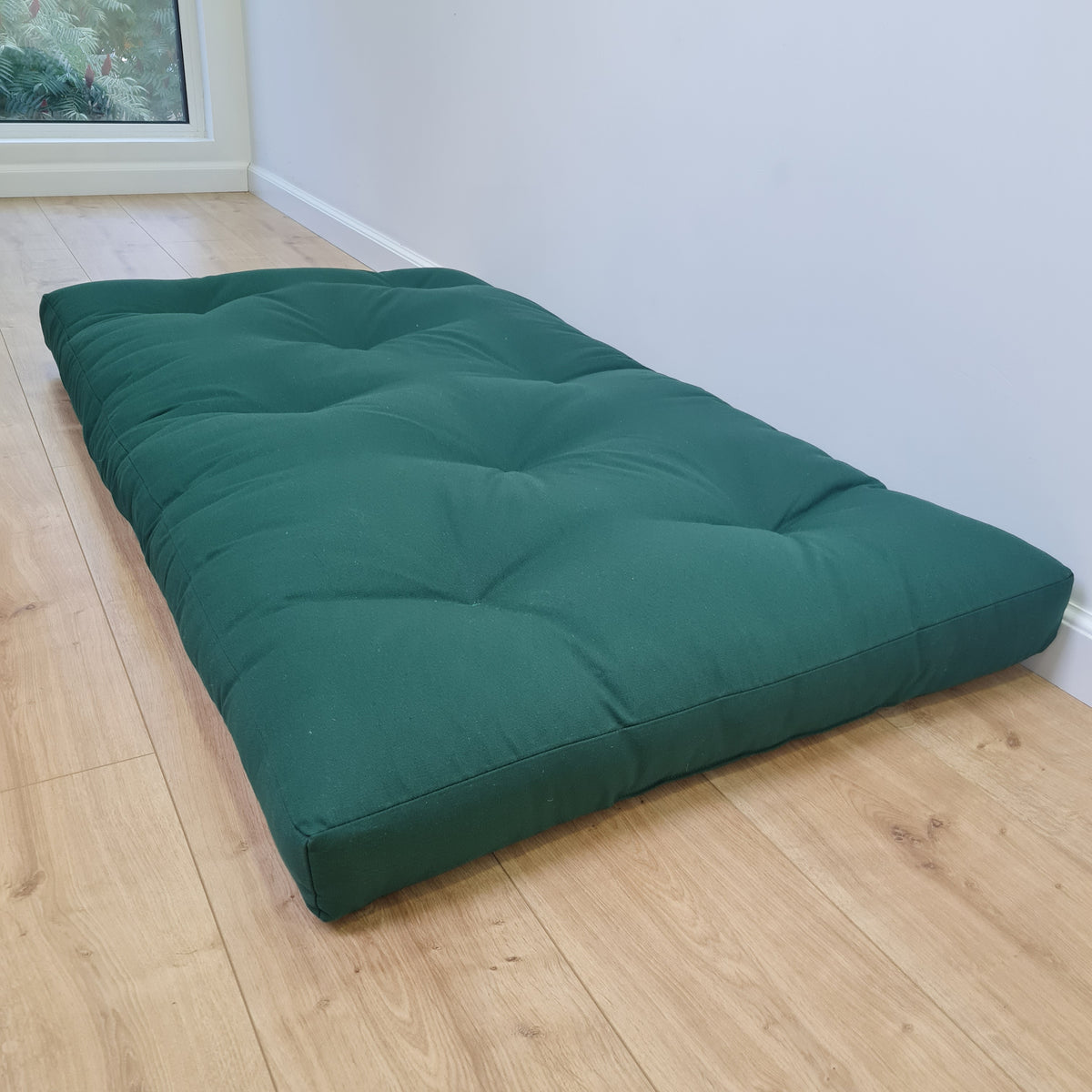 27"x51" (70x130cm) HEMP shikibuton mat Shiki futon 3” thick filled organic hemp fiber filler in natural Cotton fabric Hand made topper