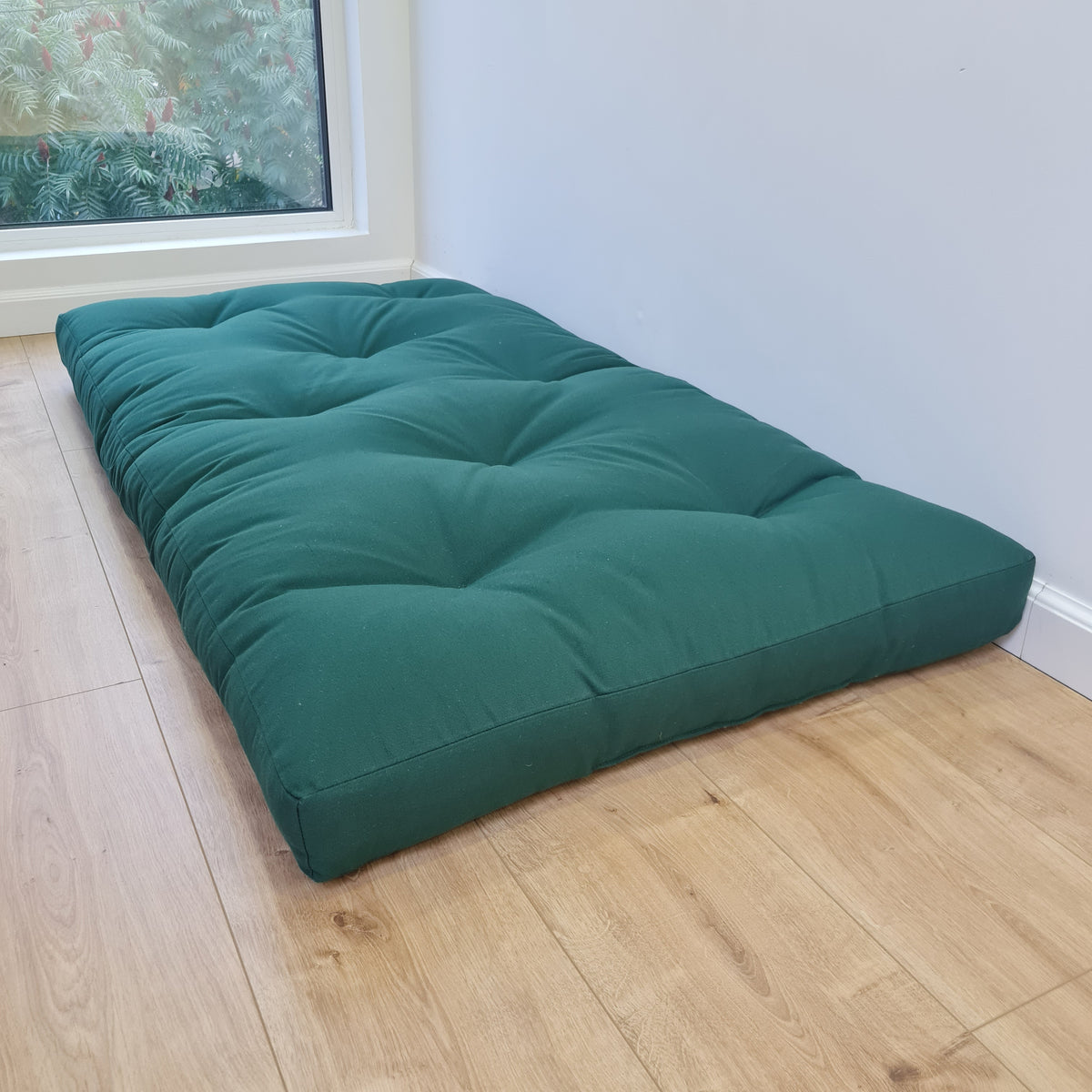27"x51" (70x130cm) HEMP shikibuton mat Shiki futon 3” thick filled organic hemp fiber filler in natural Cotton fabric Hand made topper