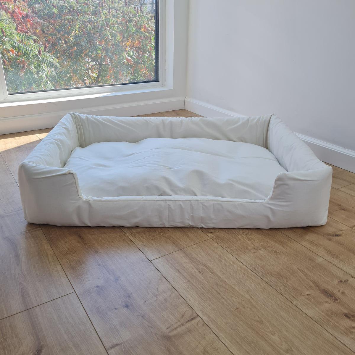 Hemp Pet Bed Removable Washable Natural Mocha cotton Cover Bed Filled Organic Hemp Fiber Filler - Dog Cat Pet Bed Cots Mat Cover