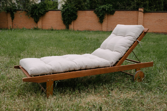 Natural Hemp Linen Сushion for Sunbed Sun Lounger Pool Pad Replacement Chair Garden Outdoor Linen fabric filled organic Hemp fiber Custom