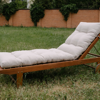 Natural Hemp Linen Сushion for Sunbed Sun Lounger Pool Pad Replacement Chair Garden Outdoor Linen fabric filled organic Hemp fiber Custom