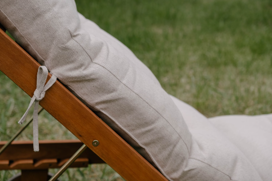 Natural Hemp Linen Сushion for Sunbed Sun Lounger Pool Pad Replacement Chair Garden Outdoor Linen fabric filled organic Hemp fiber Custom