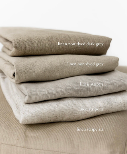 Natural Hemp Linen Pet Mat Pad Cushion with Removable non-dyed grey Linen Cover organic hemp fiber filler in non-dyed linen fabric