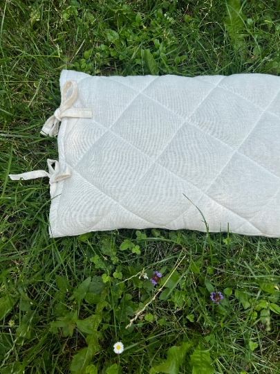 Breathable Hemp Buckwheat Hulls Pillow Hemp Undyed Fabric organic Buckwheat Hulls + Hemp Fiber Eco friendly for sleep