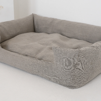 Organic Hemp Pet Bed Removable Washable Natural Linen Cover Bed Filled Organic Hemp Fiber Filler - Dog Cat Pet Bed Cots Mat Cover