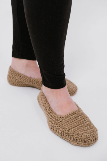 Hemp slippers natural non-dyed hemp yarn