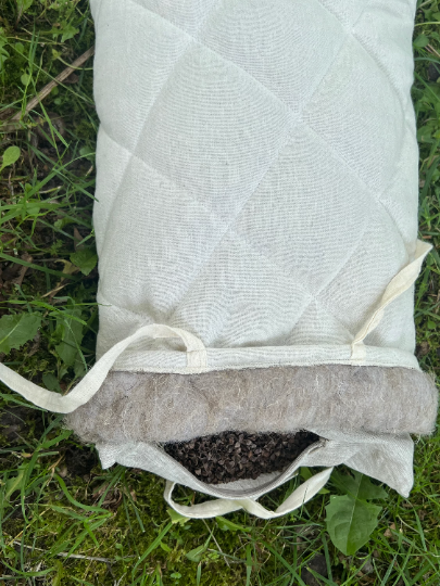 Breathable Hemp Buckwheat Hulls Pillow Hemp Undyed Fabric organic Buckwheat Hulls + Hemp Fiber Eco friendly for sleep