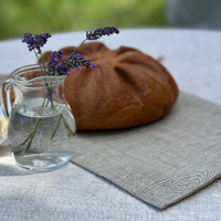 Bread bag in natural non-dyed linen fabric - storage bag / Organic Placemats/ bread serving & storage basket / Organic Tablecloth