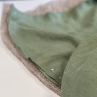 Natural Hemp Linen Blanket "light olive" quilt - linen fabric filled organic Hemp fiber - Full Twin Queen King Custom size