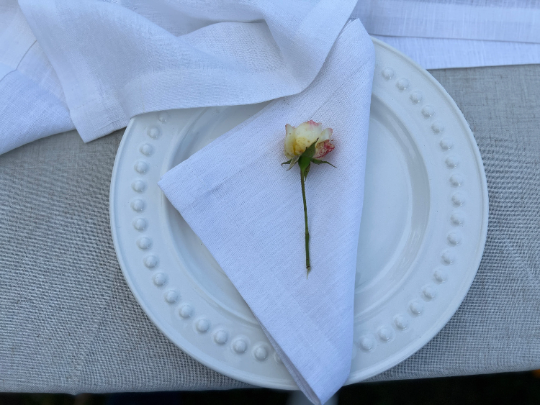 White Linen Napkins Custom order napkins, Cloth napkins set, Fabric napkins wedding bulk, Table linens