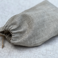 Bread bag in natural non-dyed linen fabric - storage bag / Organic Placemats/ bread serving & storage basket / Organic Tablecloth