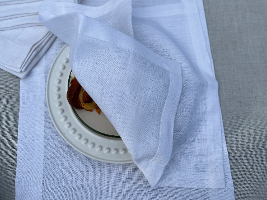 White Linen Napkins Custom order napkins, Cloth napkins set, Fabric napkins wedding bulk, Table linens